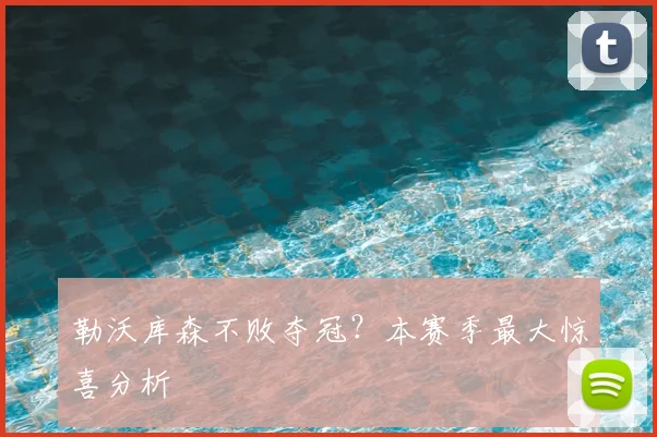 勒沃库森不败夺冠?本赛季最大惊喜分析